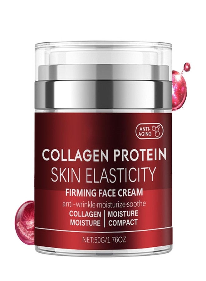 gcdat Collagen Face Moisturizer with Airless Pump, Collagen Protein Skin Elasticity Firming Face Cream for Anti-aging，Anti-wrinkle and Hydrating，Even Skin Tone for All Skin Type，1.76 Oz - Image 1